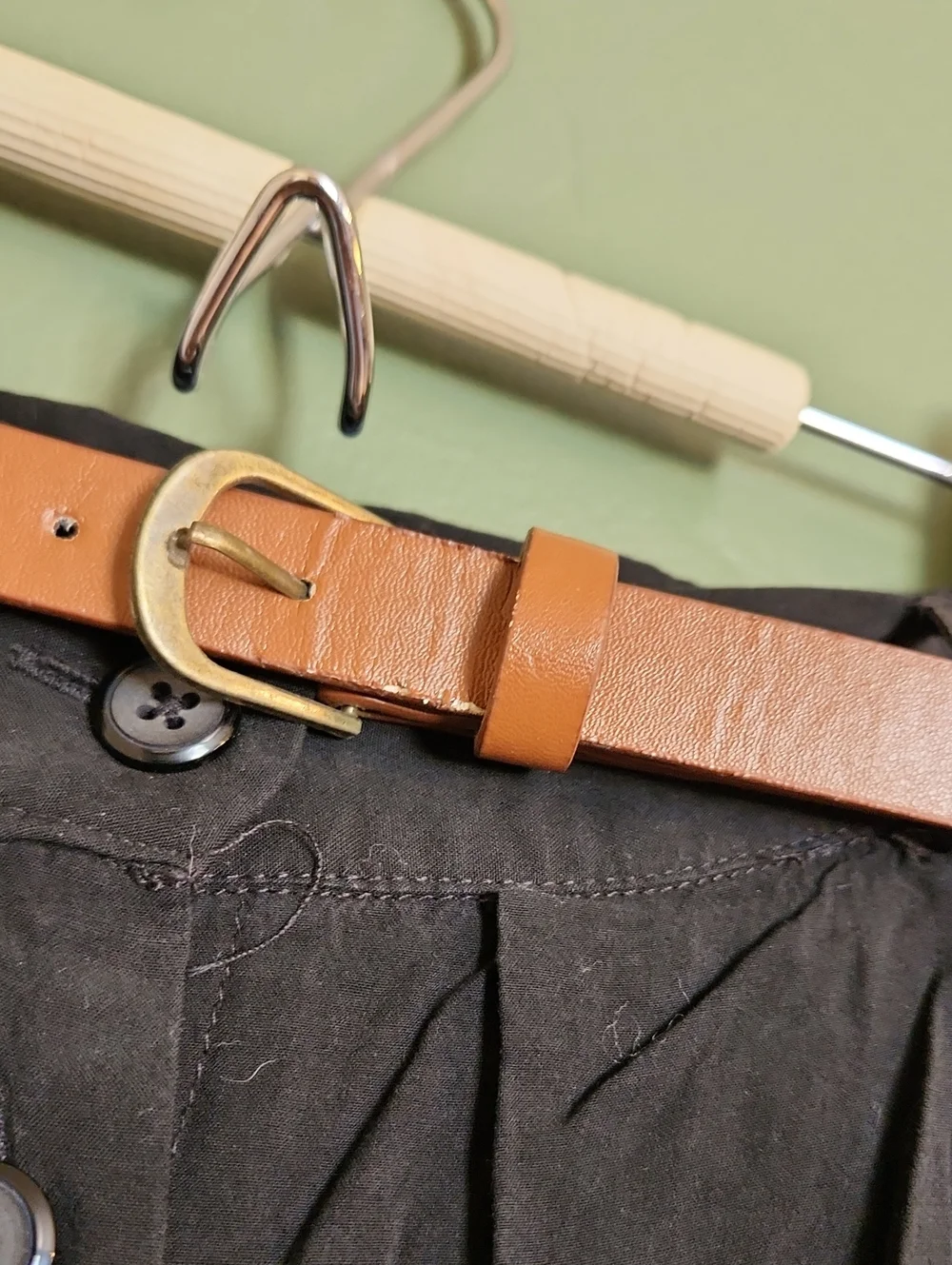 Black Button-Front Women’s Skirt - Picture 4 of 7